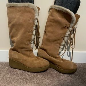 Michael Kors Suede Fur Lined Boots | Size 11